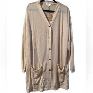 Umgee NWT XL Light Weight Slouchy Cardigan Front Pockets